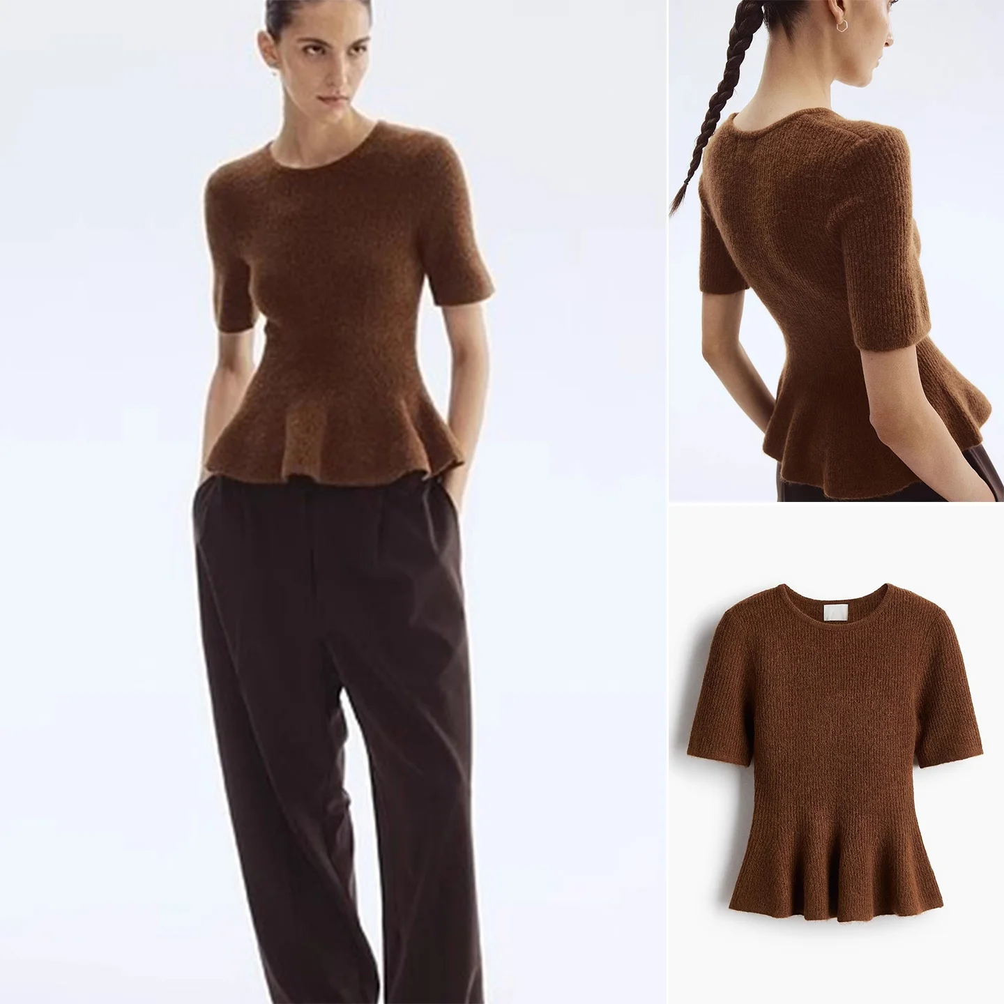 

Осенний женский облегающий трикотажный топ ort Sve round Ne с декоративным подолом, круглый дизайн, полиэфирное волокно, животный узор