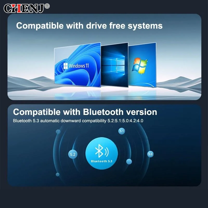 ✈ Adattatore USB Bluetooth Dongle Bluetooth 5.3 per PC Altoparlante portatile Ricevitore audio Mouse wireless Trasmettitore USB