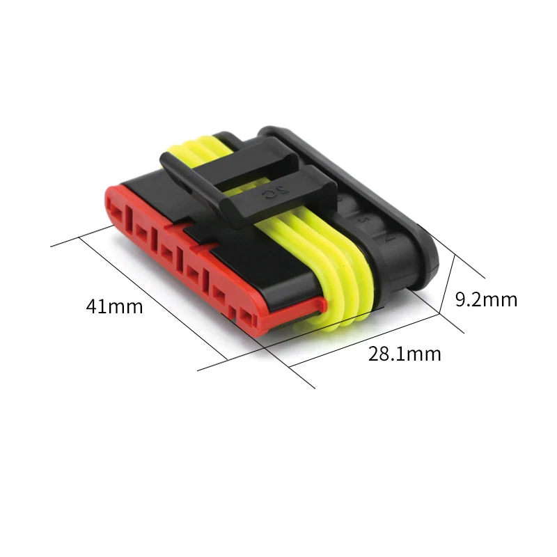 20/50/100 juegos conector impermeable AMP 1/2/3/4/5/6 pines 12A IP68 conector eléctrico automotriz con terminales para camión/coche 2
