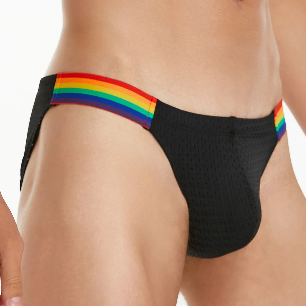 Seobean-men\'s sexy rainbow belt briefs underwear, new design