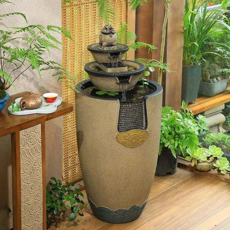 New Chinese-style flowing water ornament, indoor water fountain ornament, home decoration