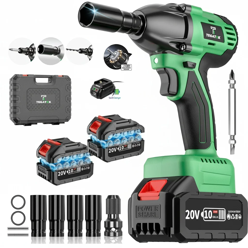 

Электрический гайковерт 3-в-1, 430 Н·м. Бесщеточный электрический гайковерт M Household DIY для ремонта автомобилей, совместимый с аккумулятором Makita 20V