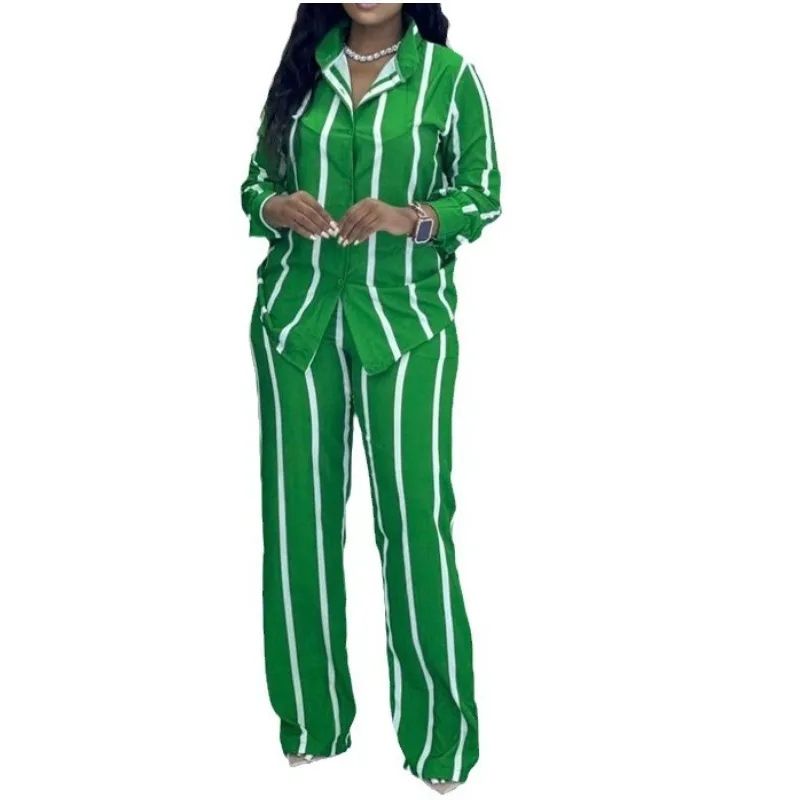 بدلة جديدة لعام 2025، بناطيل قميص غير رسمية بأكمام طويلة، ملابس نسائية #5