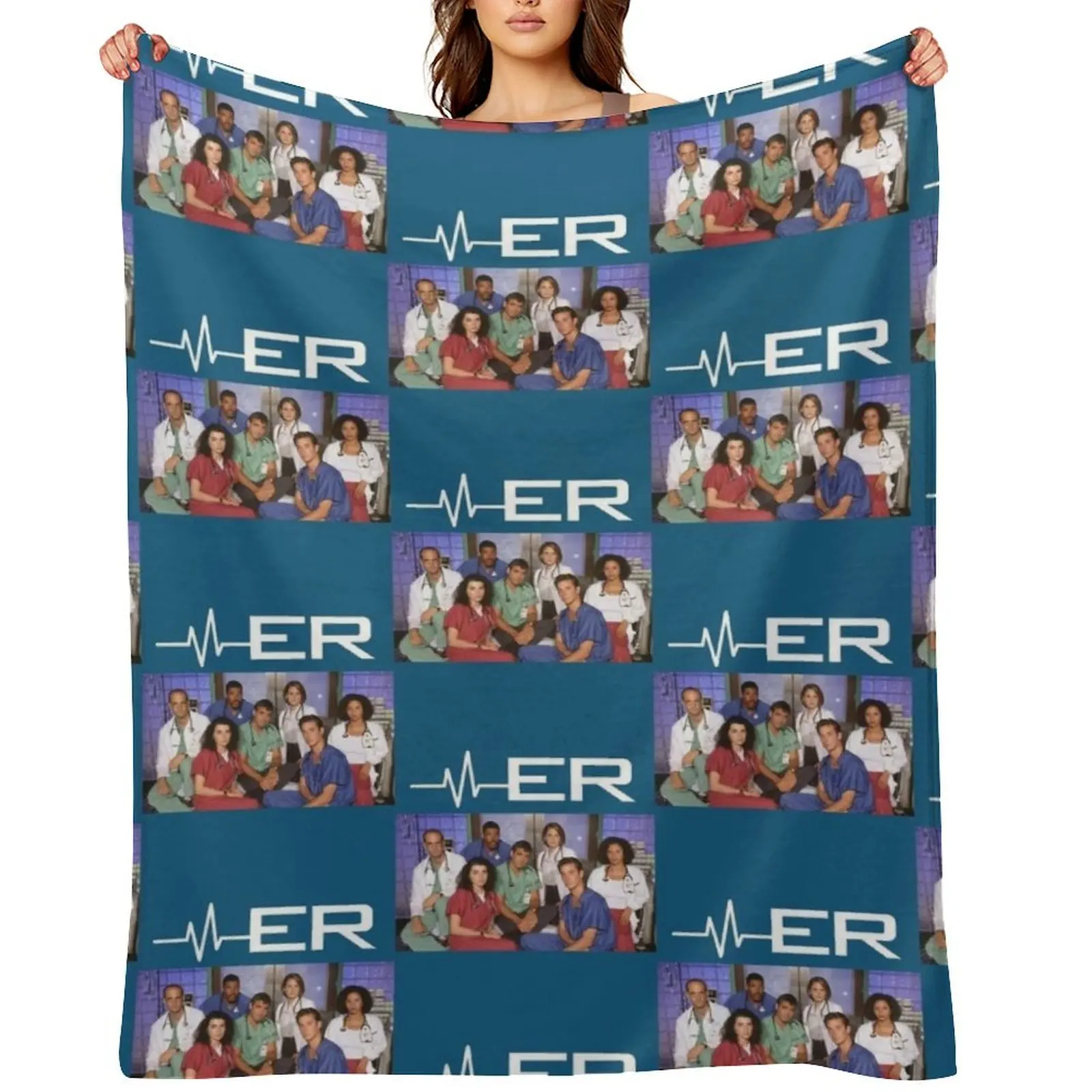 ER Tv Show Throw Blanket Vintage Decorative Throw Decoratives Cute Plaid Heavy Thin Blankets