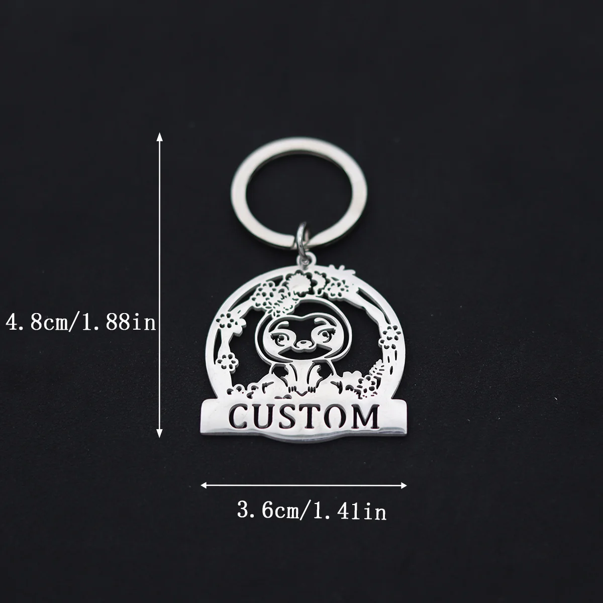 Qiamni chaveiro de pinguim fofo, chaveiro com nome personalizado de animal adorável para mulheres e homens, presente artesanal, chaveiro de flor de aço inoxidável