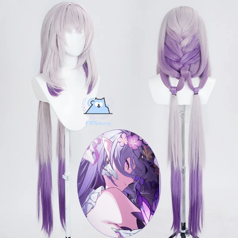 

Игра Honkai: Star Rail Castorice Косплей Парик Кастор Косплей Волосы Длинные 100 см Парик Градация Фиолетовый Парик Для Ролевых Игр Для Хэллоуина