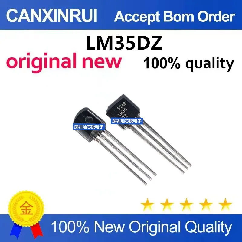 (5-100pieces)Brand New Original LM35 LM35DZ Through-Hole TO-92 Precision Temperature Sensor