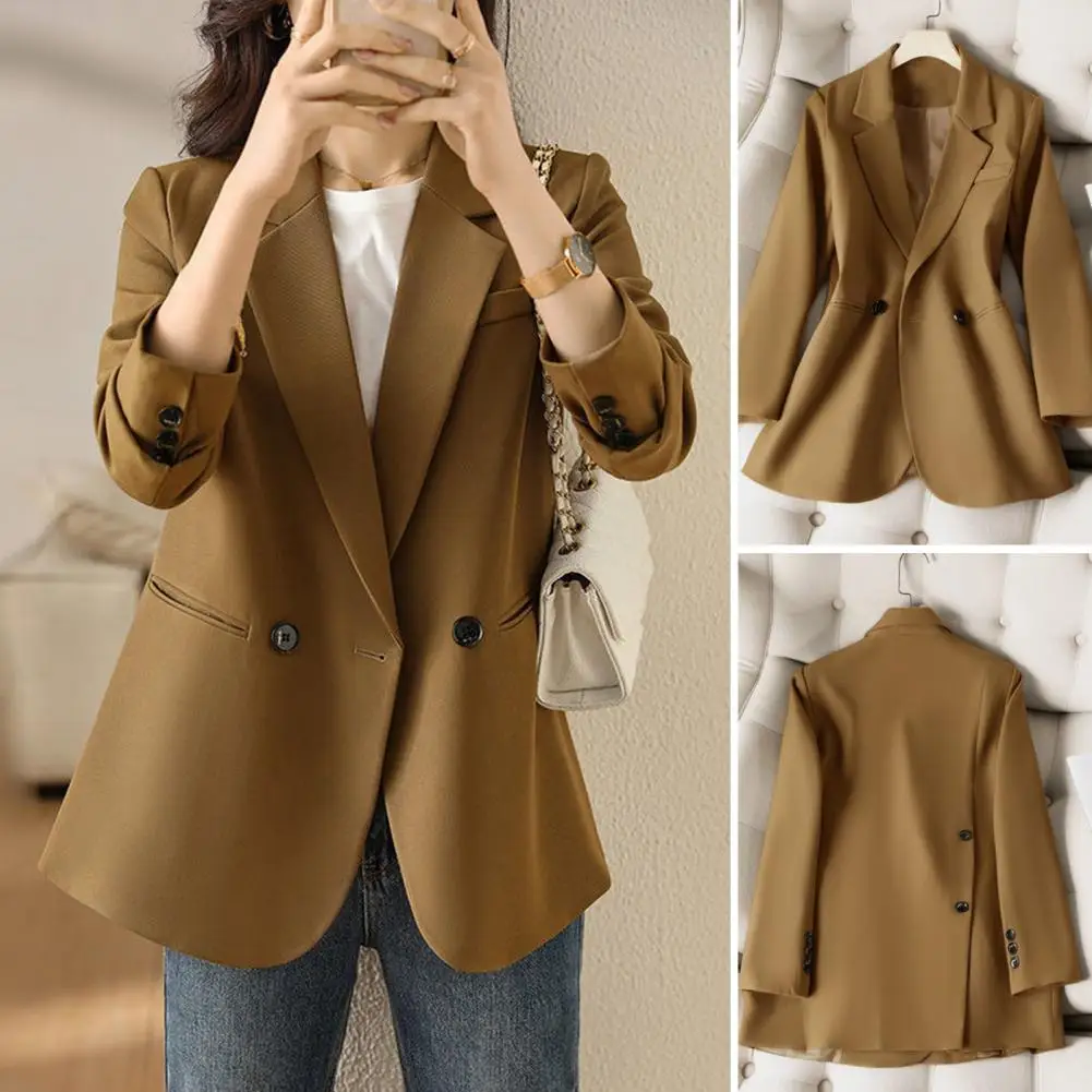 Back Slit Business Outwear Elegant Business Suit Jackets for Men Women Classic Lapel Design with Padded Shoulders for Commuting