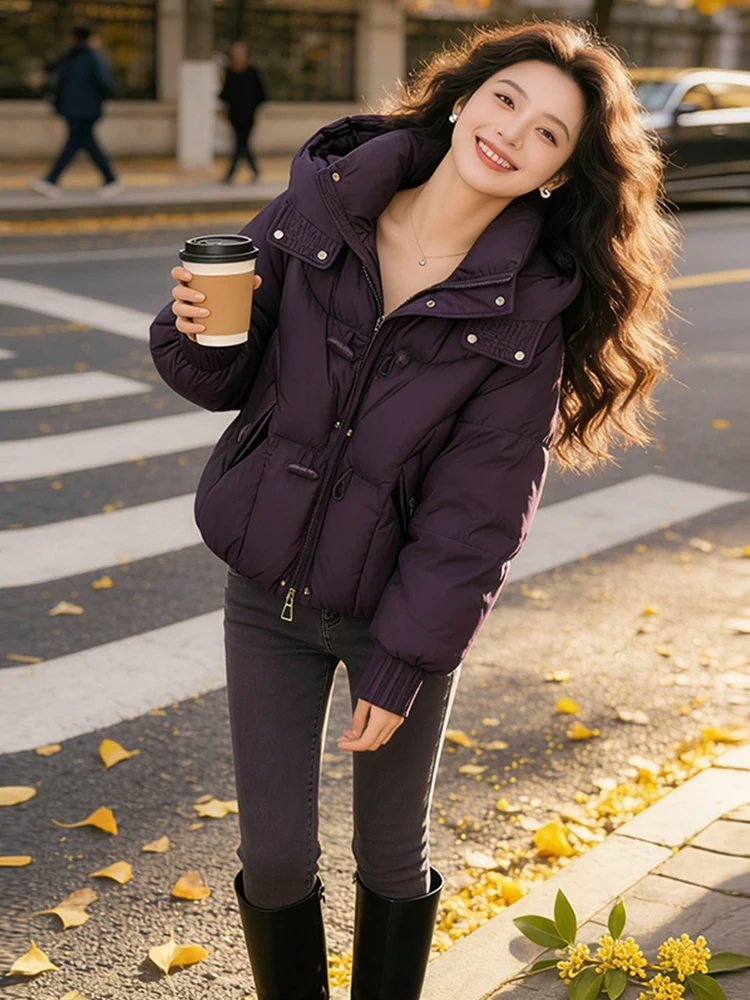 

Sli Thiened Winter Jaet Women's Faionable Quilted Cotton Coat Zipper Closure Warmth High Quali ort Size