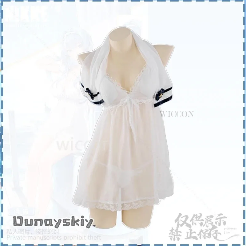 

Anime Game NIKKE The Goddess Of Victory Cosplay Helen Costume Sexy Pajamas Chest Open Nightgown Homewear Sleepwear Customized