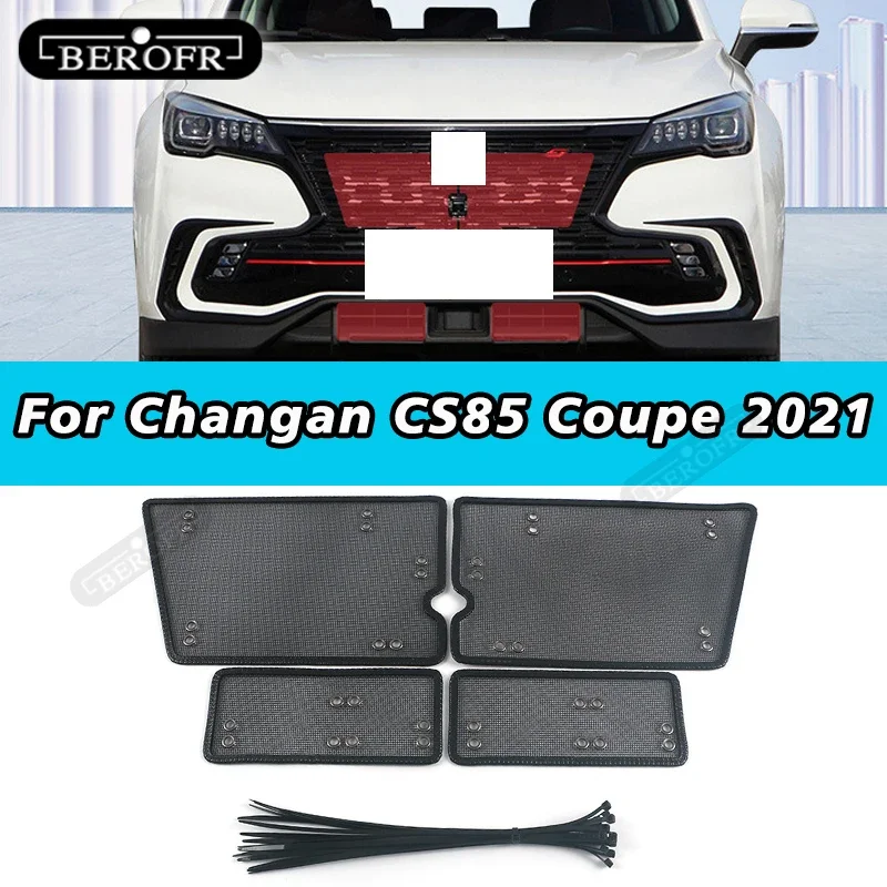 Stainless Middle Grilles Insect Net Screening Protective Insert Mesh Trim Cover Car Accessories For Changan CS85 Coupe 2021