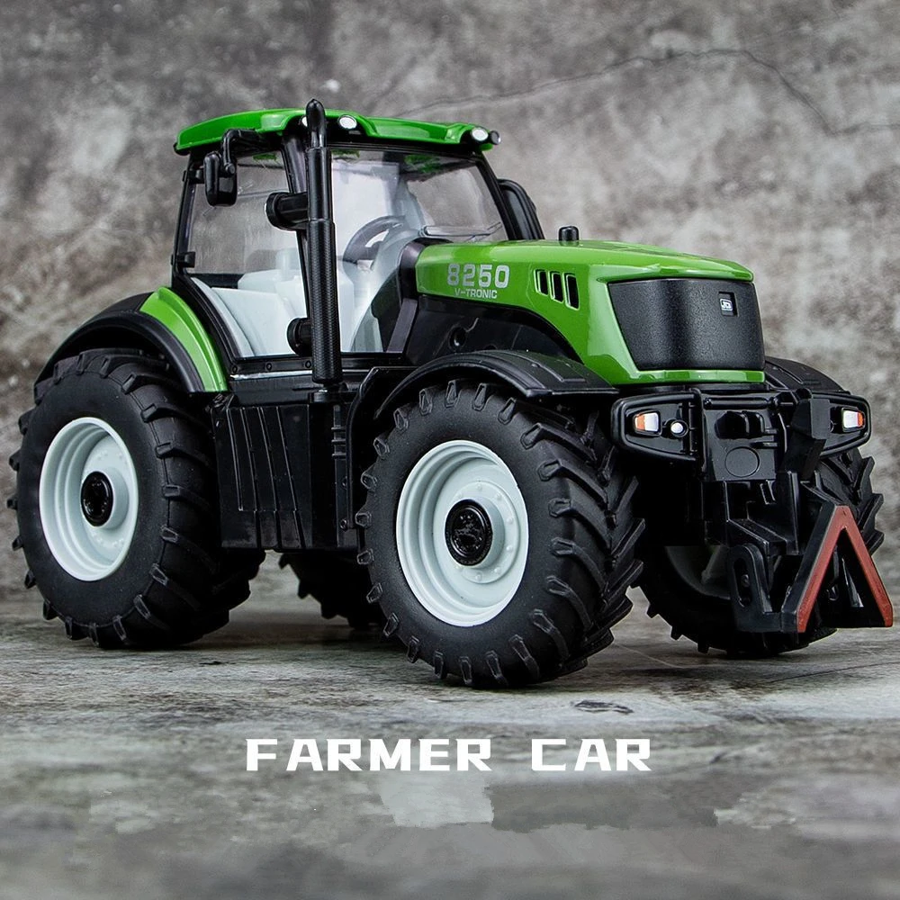 

1/32 Alloy Tractor Model Diecast Metal Agricultural Vehicles Farming Tool Car Cultivated Land Car Model With Sound Kids Toy Gift