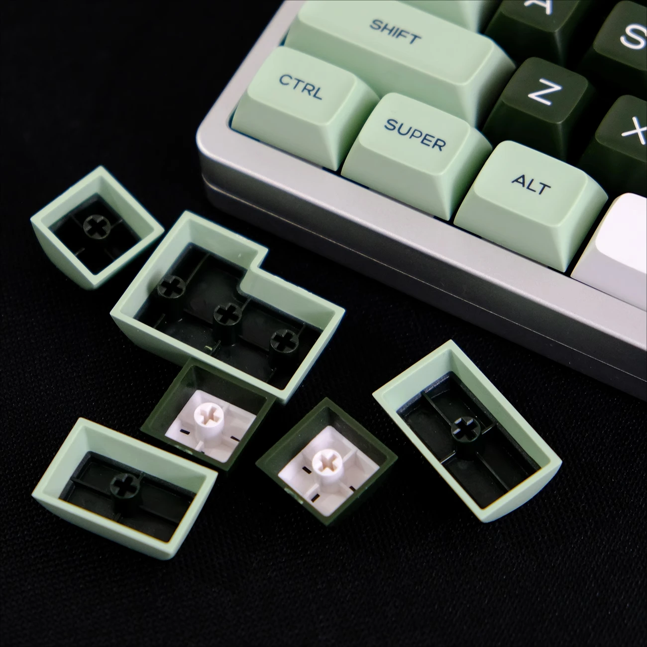 Imagem -03 - Teclado Pbt Keycaps para Cherry Gateron Switches mx Teclado Gamer Mecânico Perfil SA Duas Cores 160 Chaves Tiro Duplo