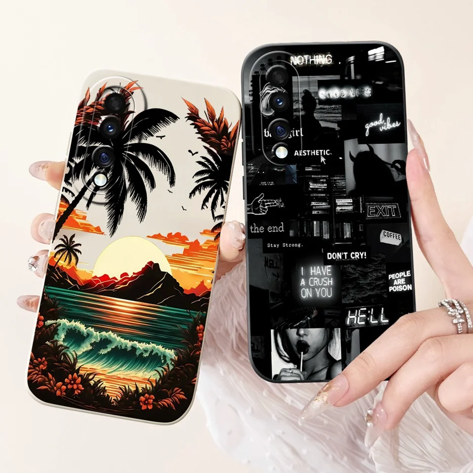 Pour Honor 70 5G étui FNE-AN00 luxe bonbons peint couverture souple Coque de téléphone pour Honor 70 Pro Plus Honor70 Pro + Coque arrière