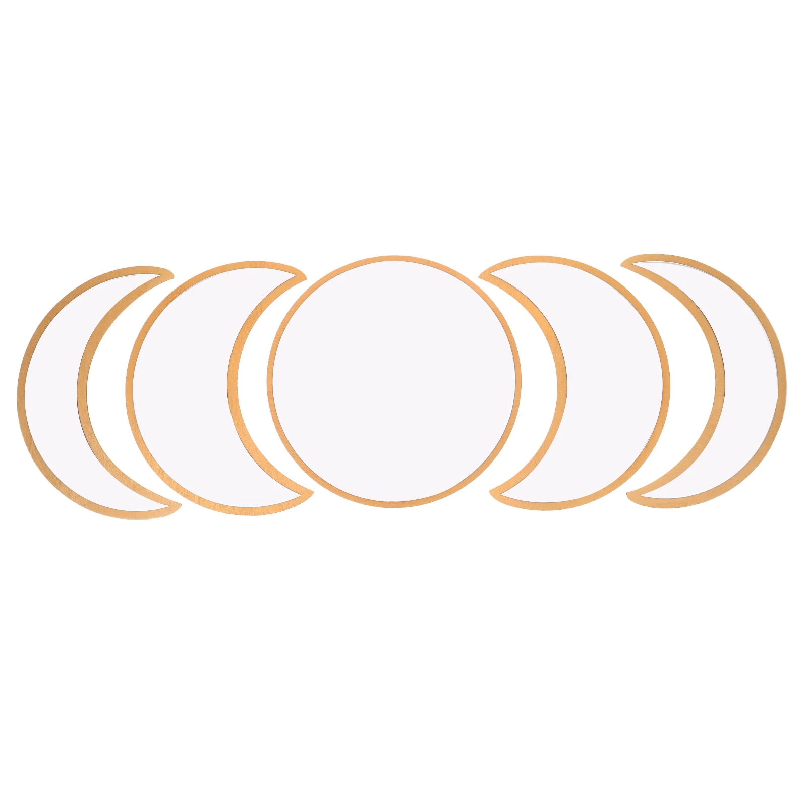 

5pcs Nordic Phase Wooden Acrylic Bedroom Decor Moon Wall Decoration Bedroom Wall Mirror Acrylic Moon nament Mirror Hanging Piece