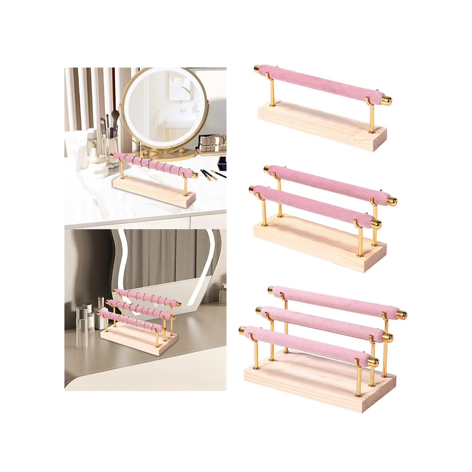 

Ring Display Stand Desktop Fashion Tray Soft Durable Decorative Jewelry Holder