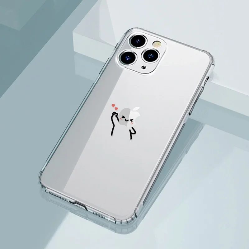 Funny Matchstick Men Clear Couple Phone Case For iPhone 14 15 13 11 12 16 Pro Max Mini XR SE4 7 8 Plus 16E Paired Cover Shell - Image 5