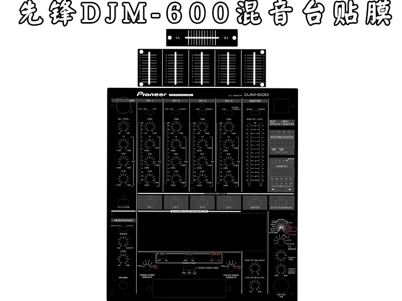 Pioneer DJM600 Mixing Console Panel PC Sticker Djm-600 Film Black and Pearl White.Not A DJ Panel!