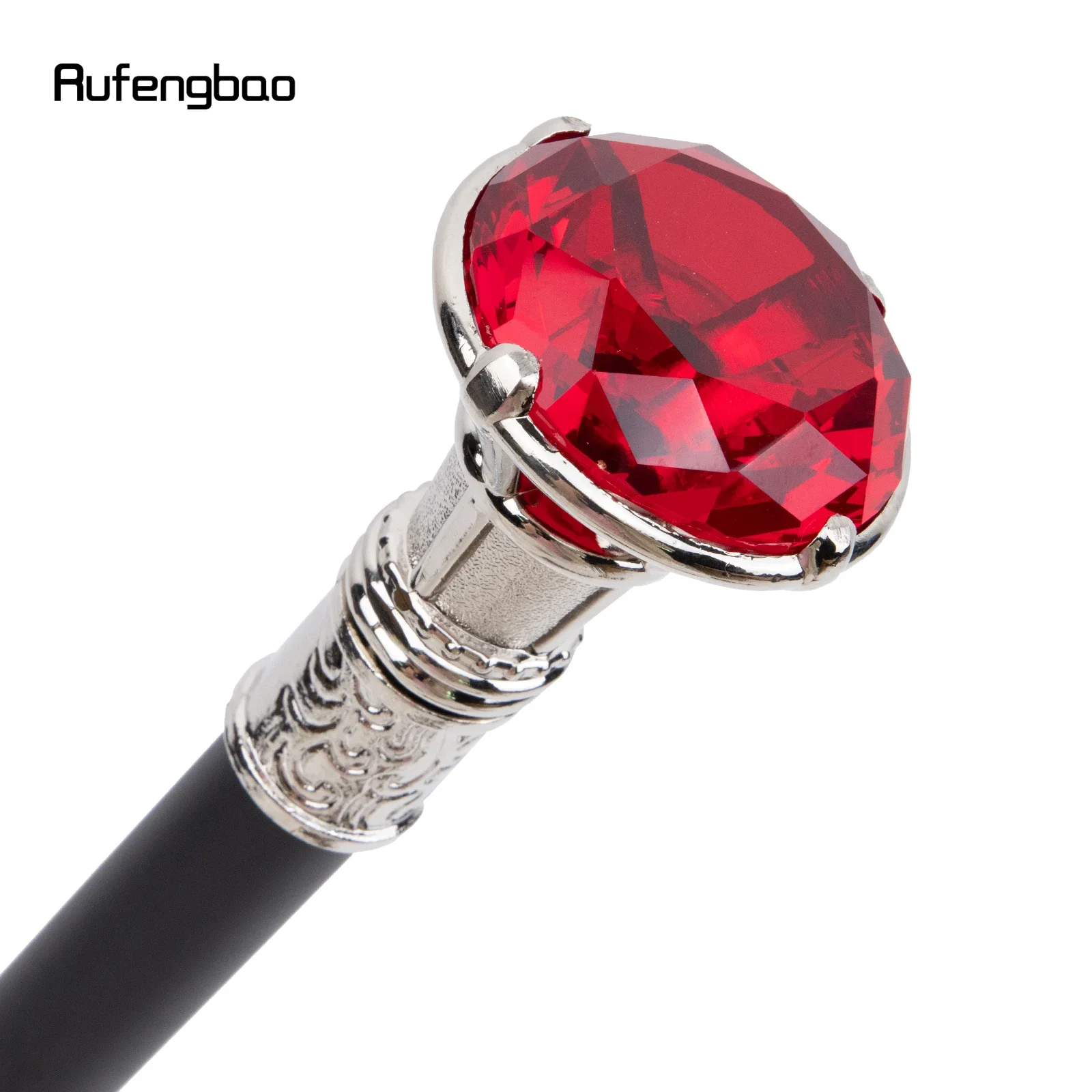 Red Diamond Type White Walking Stick Fashion  Decorative Cane For Halloween For Cosplay And Parties, For Cosplay & Party view 3