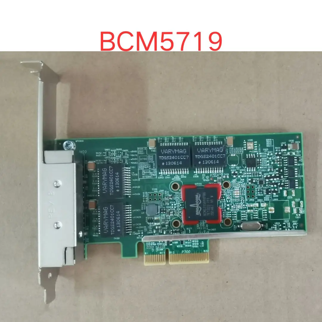 used BCM5719 BCM95719A1904G four port gigabit network port test OK Fast shipping