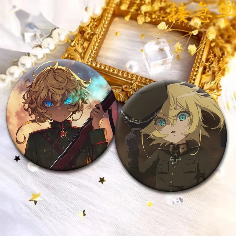 Tanya Von Degurechaff Anime Pins The Saga of Tanya The Evil Cartoon Badge Youjo Senki Brooches for Backpack Accessorys Gifts