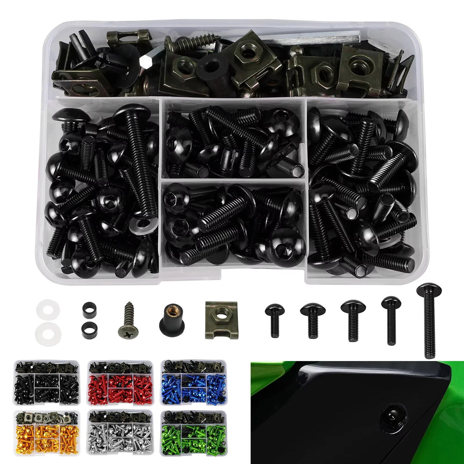 

177 PCS Fairing Bolts Screws Nuts For Yamaha MT03 MT07 MT09 Tenere 700 XTZ 700 YZFR1 R3 YZF R6 R6S R7 YZF600R 1000R YSR50 FZR400
