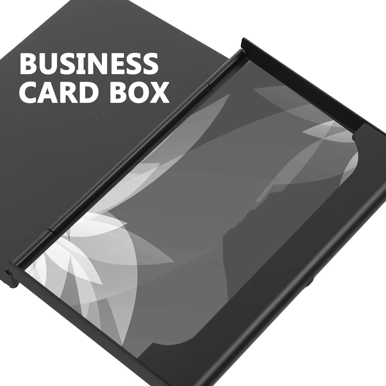 

Business Card Box Portable Large Capacity Business Cards Organizer Desktop Storage Holder Cards Storage Box