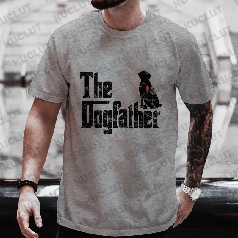 Casual T-Shirt for Men Funny The Dog Father Golden Retriever Godfather Oversized Mens T-Shirt Funny Fashion Summer Clothes