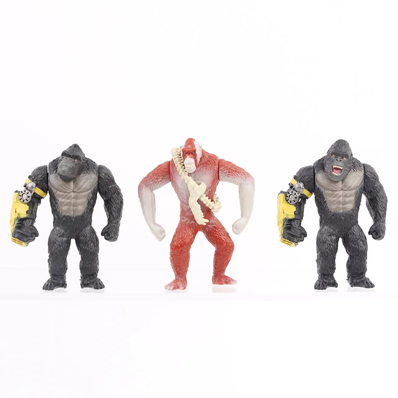 6 Pcs/Pack Godzilla VS King Kong 2 New Empire Action Figure New Arrival Monsters Model Gojira Ornaments Doll