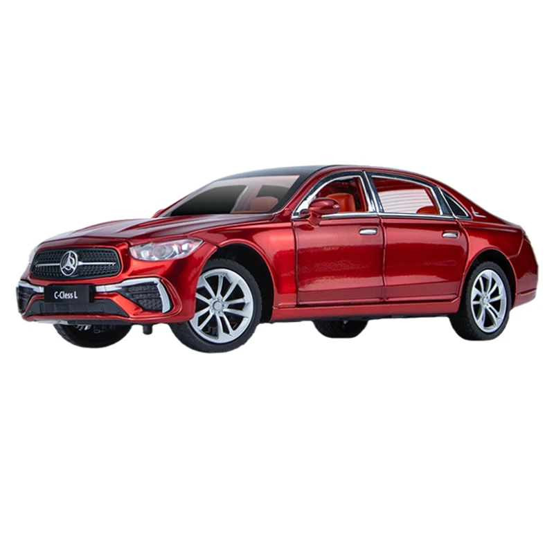 Coche de aleación Clase C BENS C260, escala 1:24, fundido a presión y vehículos de juguete, modelo de coche, sonido y luz, coche extraíble, juguetes, regalos