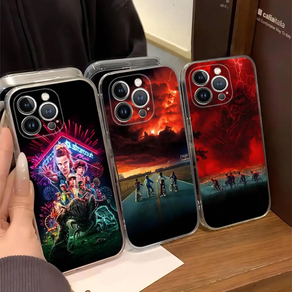 Funda para Teléfono Hot S-Stranger T-Things para iPhone 17 16 14 11 12 13 15 Pro Max 14 Plus 17 Air