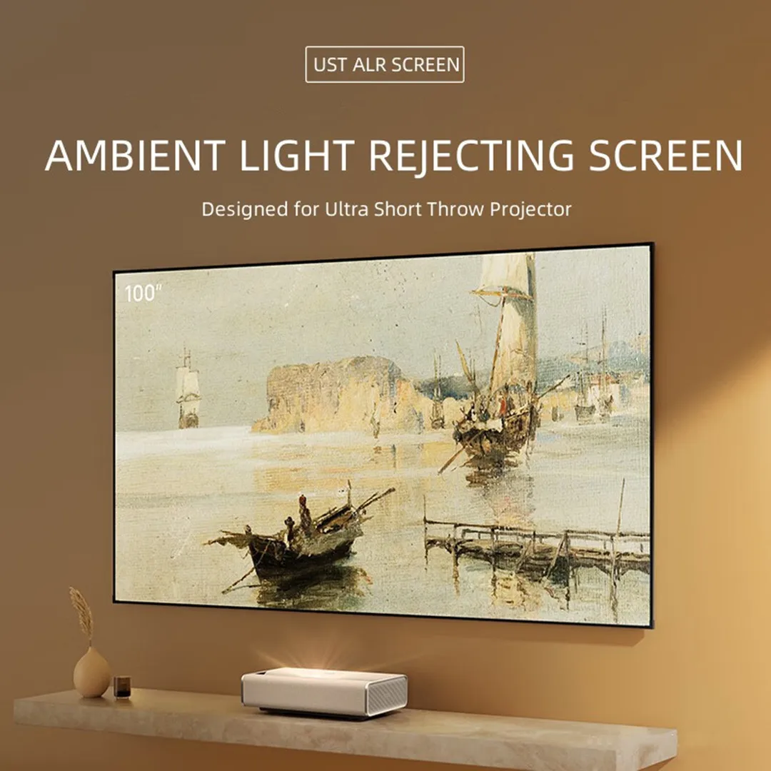 2024 HOT ALR Ambient Light Rejecting CLR PET Black Crystal Frame Projection Screen 30\