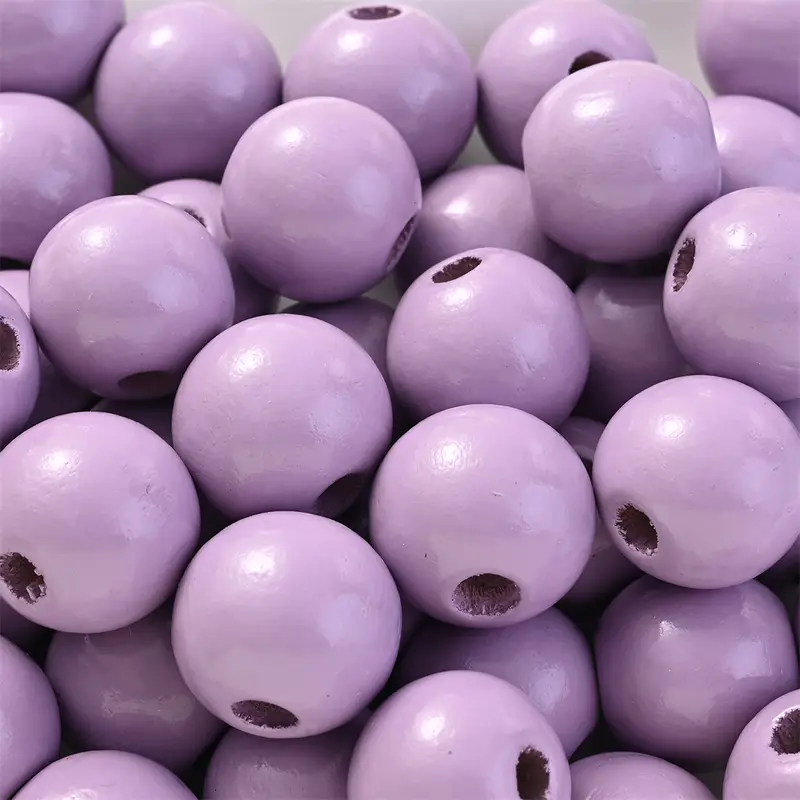 50Pcs 16mm Colorful Wooden Beads Round Straight Hole Loose Spacer Beads For Diy Bracelets Necklaces Jewelry Accessories - Image 10