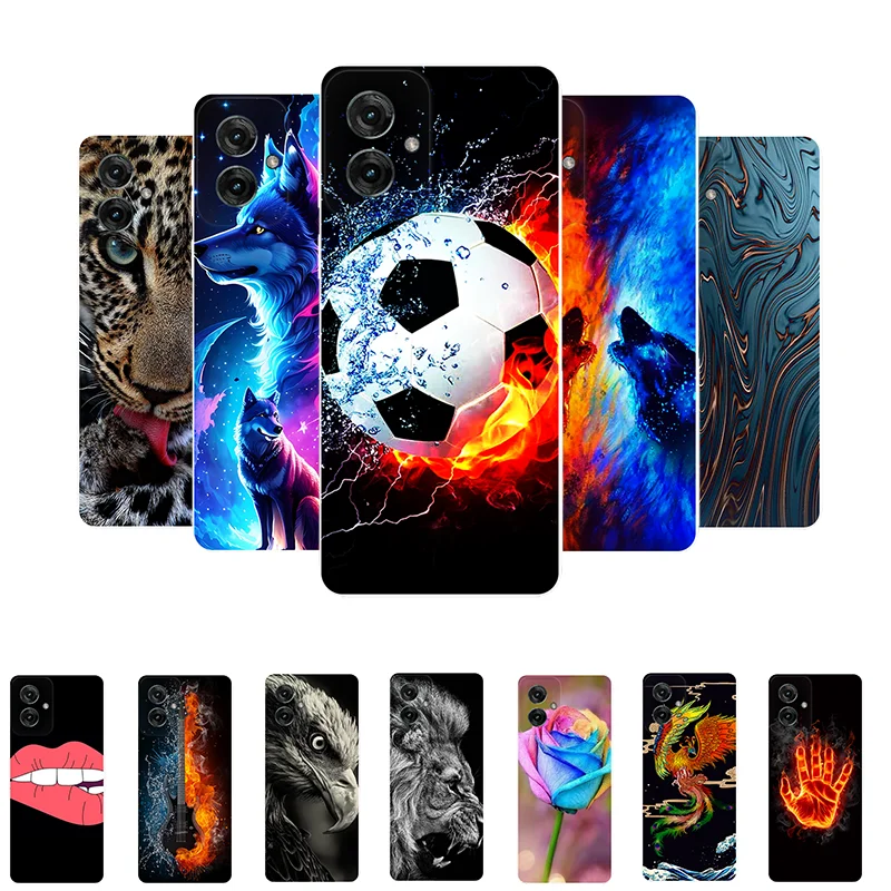 

For Moto G55 5G Case Football Soft Silicone Back Cases for Motorola Moto G55 G 55 Phone Cover MotoG55 etui Fundas