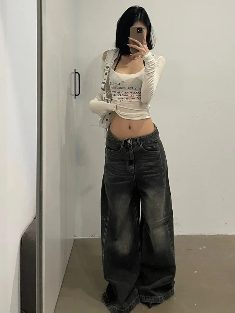 2025 Y2k 美的スリム女性のセクシーな作物 Tシャツヴィンテージレタープリントストリートグランジ Tシャツ原宿ヴィンテージゴシック Tシャツファム