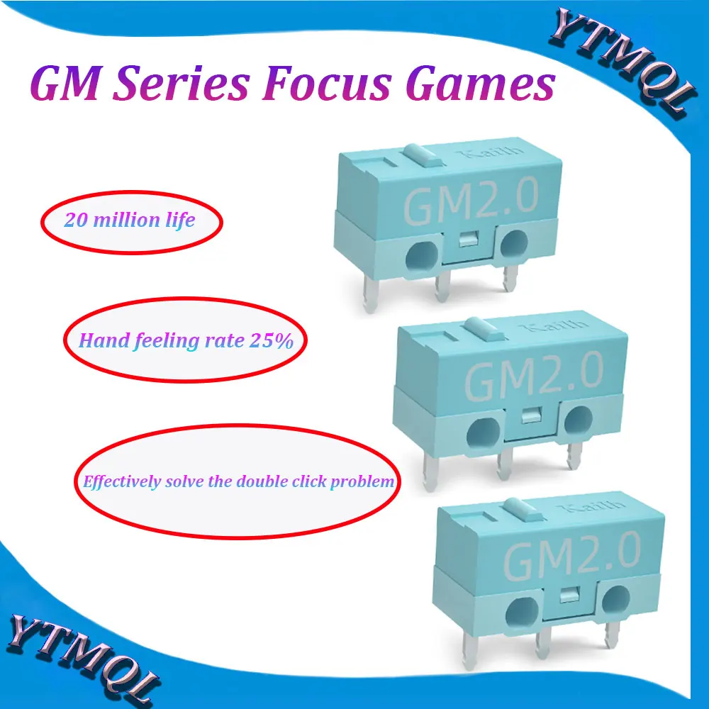 10-50Pcs Kailh GM2.0 Blue Micro Switch 20 million life Gaming Mouse Micro Switch Computer mouse left right Micro Swicth button