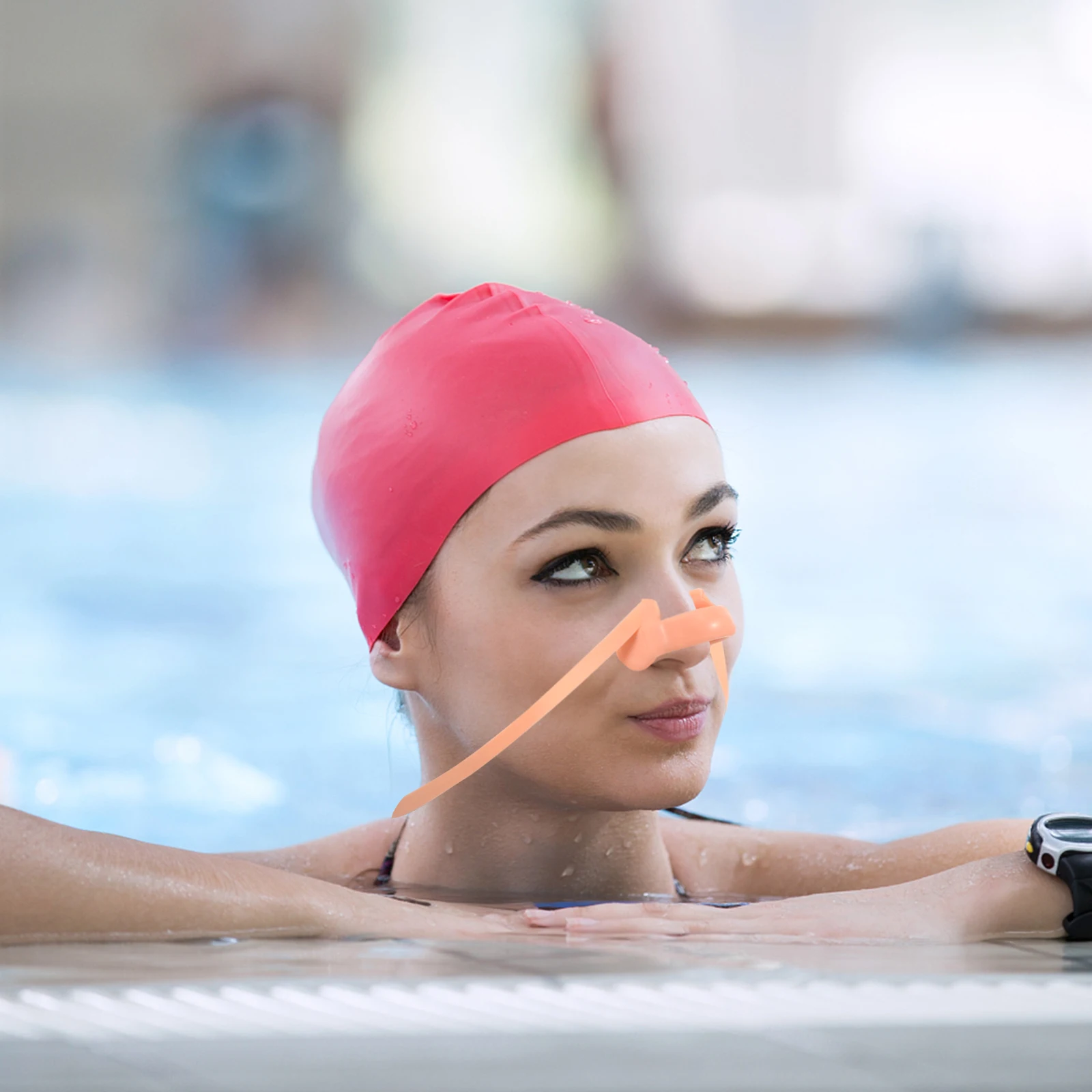 5 個のシリコン製水泳用ノーズクリップストラップパッド入り快適な耐引裂性耐摩耗性弾性安全な簡単な取り外し子供大人