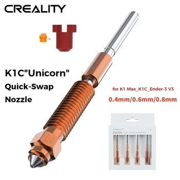 Officiële Creality K1C-spuitmonden, Unicorn Quick-Swap 0,4 mm, 0,6 mm, 0,8 mm Quick-Swap 3D-printermondstuk voor Creality K1C, Ender 3 V3