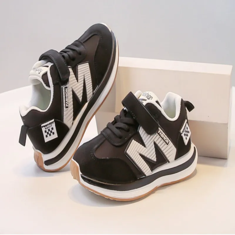 Picture 3: Kids Sneakers 2026 Autumn New Fashion Boys' Soft Sole Comfortable Sports Shoes Cross Tied Lightweight Girls' Casual Shoes 26-37