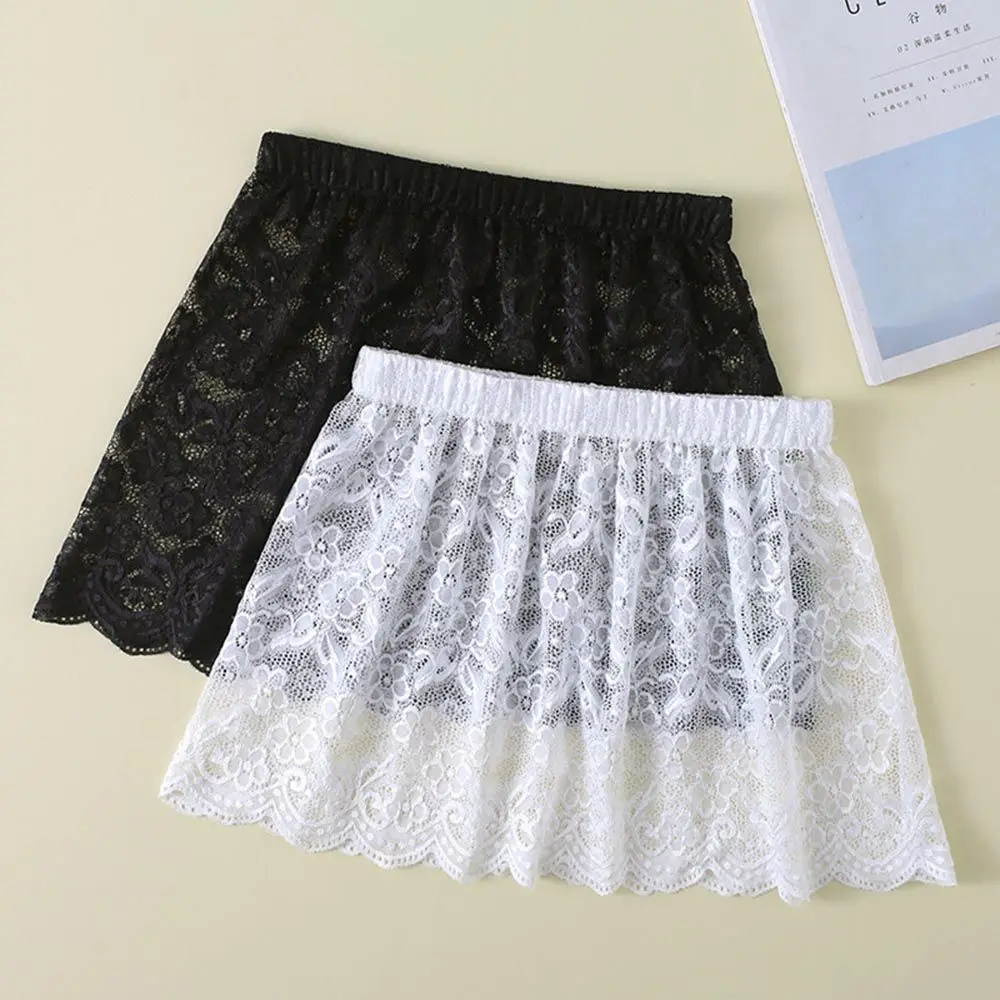 

Flexible Adjustable Women Slips Hemline Shirt Hem Mini Skirt Layering Fake Top False Layers Underskirt Lace Shirt Extender