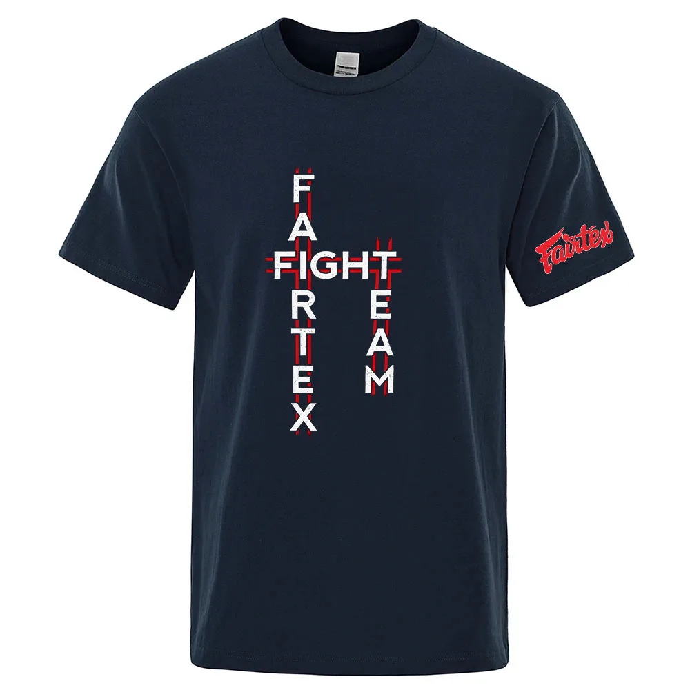 Comfortable Fighting Suit Fairtex Logo Print 2026 Men's Summer Fashionable Casual Loose Sports Round Neck Short Sleeved T-shirt