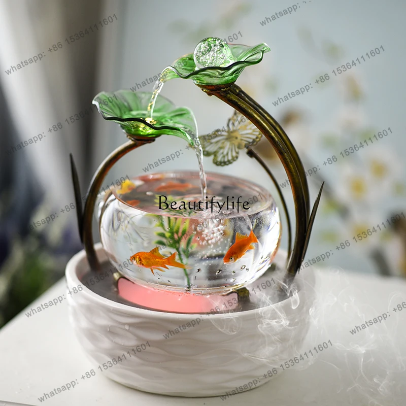 

X4 Fish Tank Living Room Small Desktop Lazy Super White Glass Creative Aquarium
