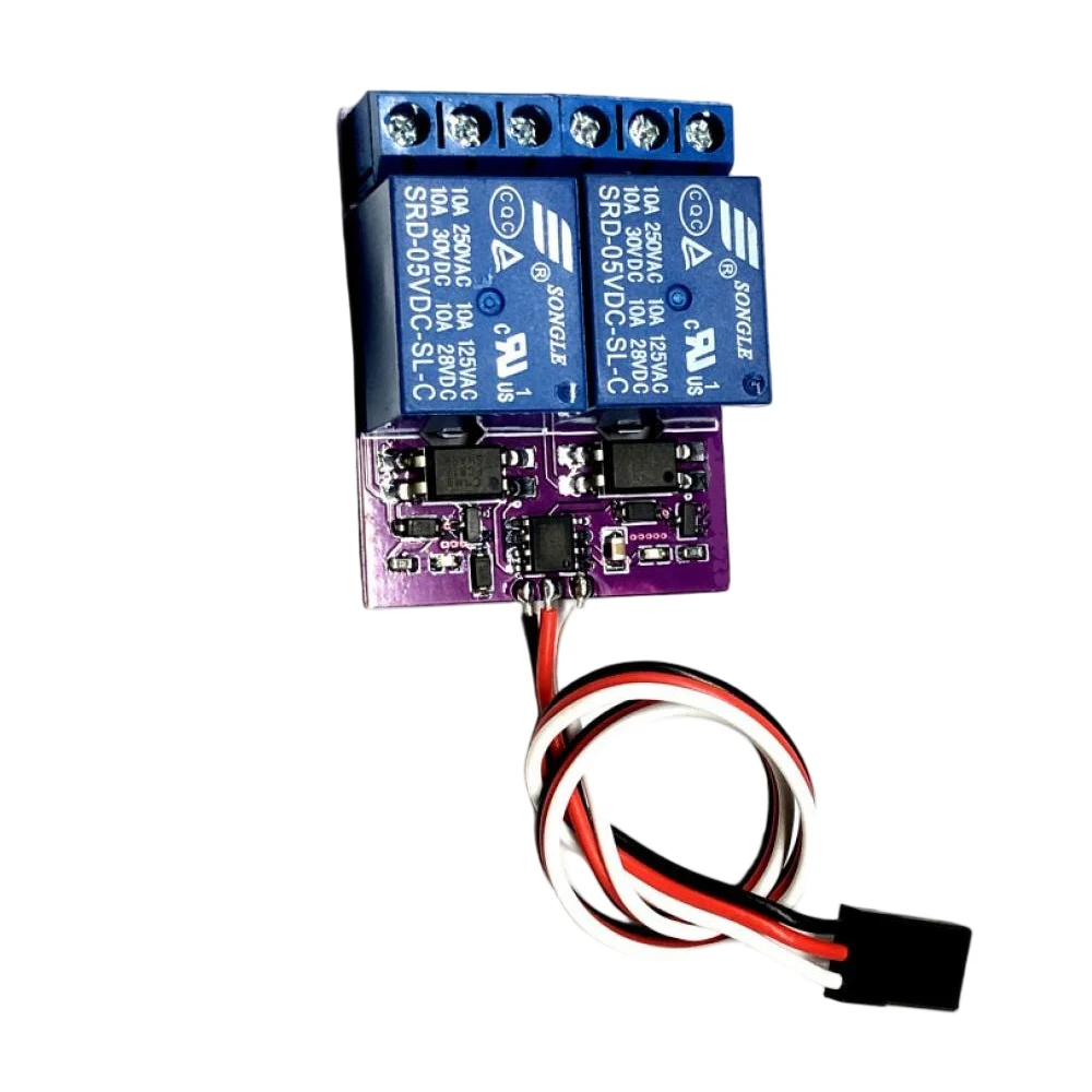 RC PWM Relay Switch 1CH Servo Signal Control 2-Way Electronic Switch 5V Receiver for RC Aircraft 10A 250VAC 30VDC LED Indicator