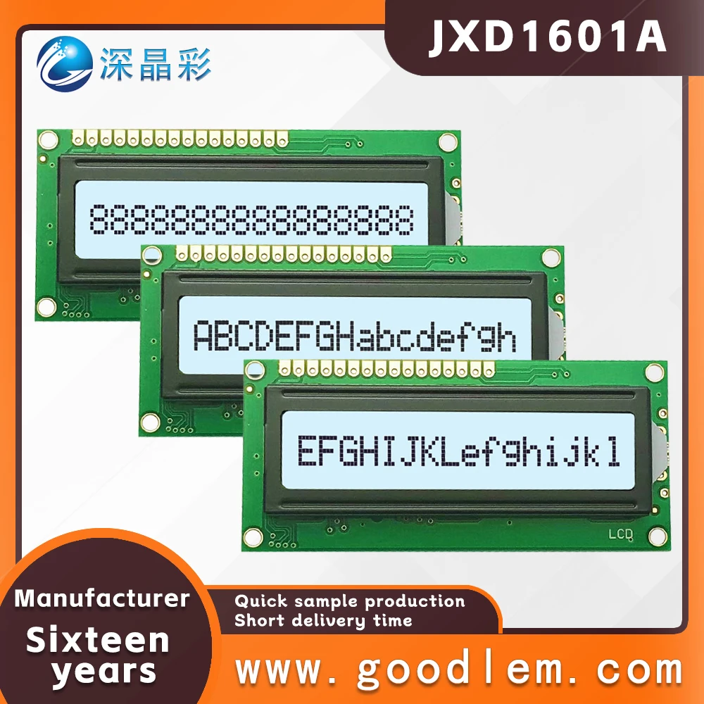 

Wholesale sales Character type lcd display module JXD1601A FSTN White Positive 16X1 lattice small screen led backlight