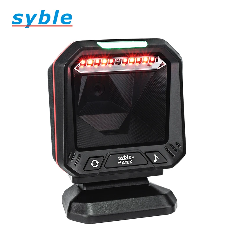 

Syble High Performance AK-9608H 1D 2D POS Desktop Barcode Scanner Wired Barcode Scanner for Supermarket Retail Stores
