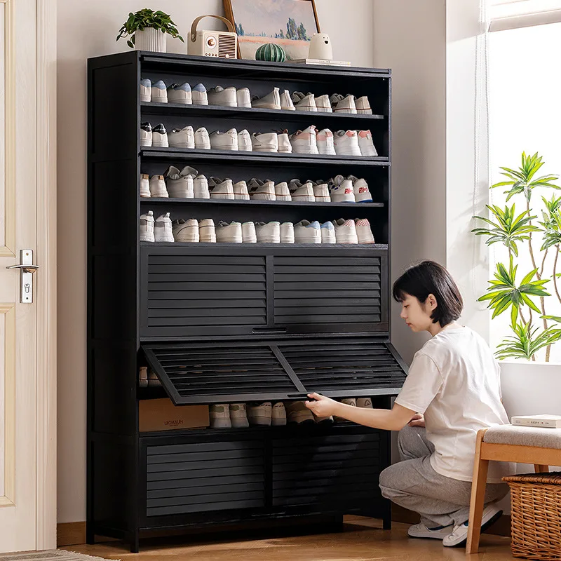 Multi-layer shoe cabinet, integrated shoe rack at the door, multi-functional and large-capacity floor-to-ceiling shoe rack, rent