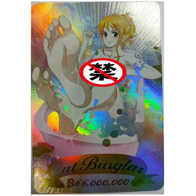 2pcs/set DIY Hide Anime Card ONE PIECE Series Nami ACG Sexy Nude Card Toy Gift Game Homemade Anime Comic Collection Card