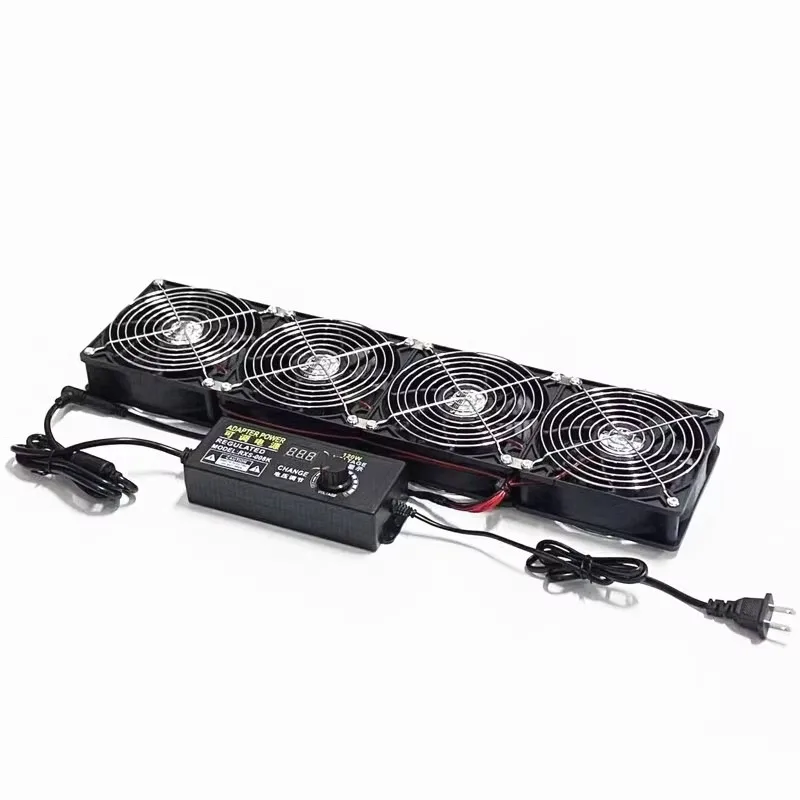 12CM chassis mute 110V-220V adjustable speed computer cabinet graphics card rack water cooling row violent cooling fan