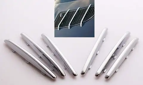 스타일링 크롬 프론트 그릴 핀 커버 6PCS 메르세데스 벤츠 R171 SLK 클래스 내구성을위한 새로운 브랜드