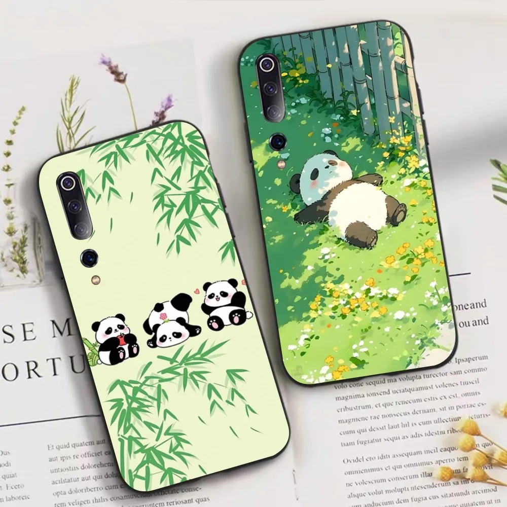 

Cute Panda Climbing Bamboo Phone Case For Xiaomi Mi 5X 8 9 10 11 12 Lite Pro 10T PocoX3pro PocoM3 Note 10 Pro Lite